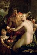 Hans von Aachen Bacchus Ceres and Amor oil painting